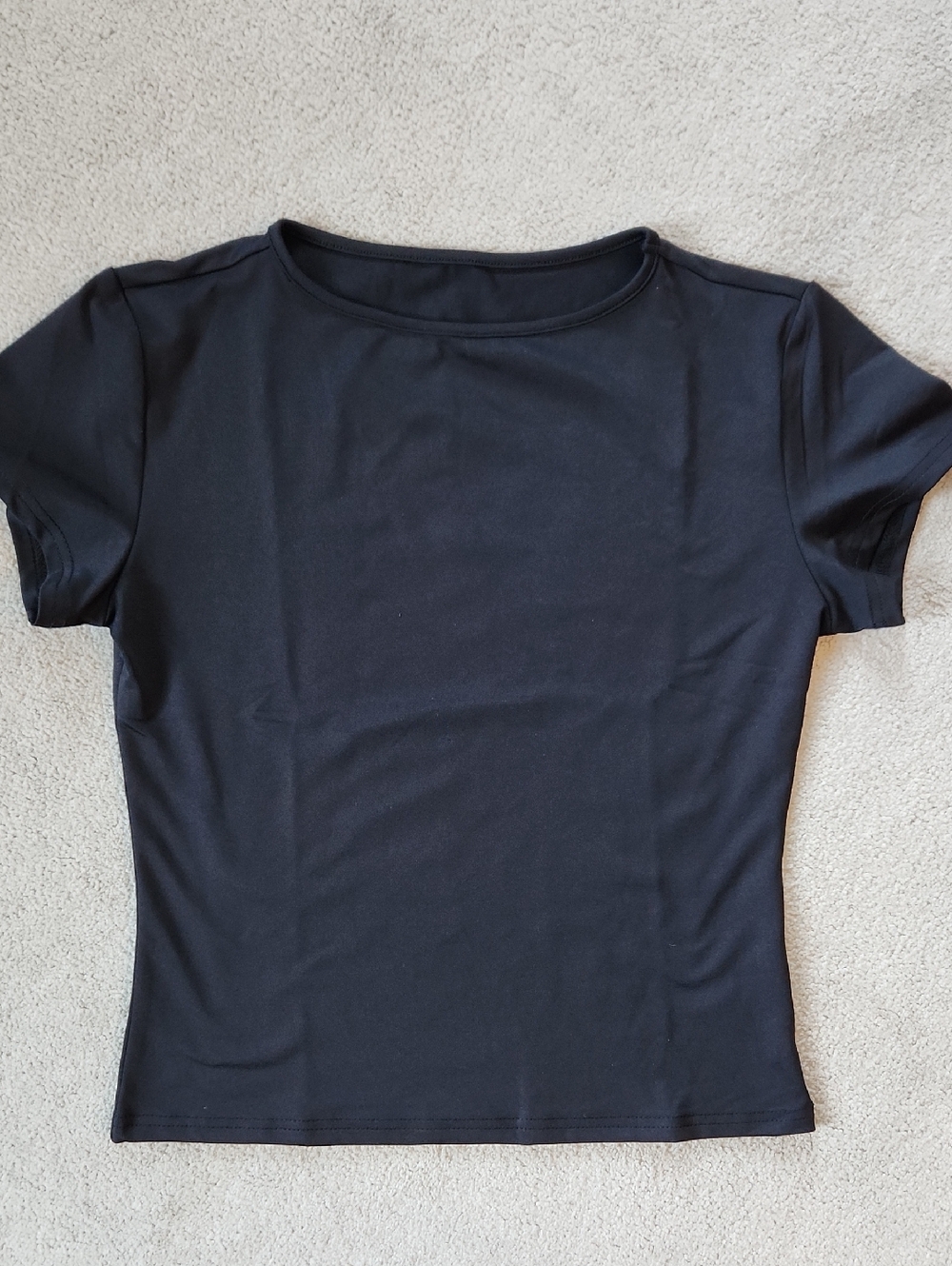 Short Sleeve Black Fitted Base Layer T-Shirt Short Sleeve - Large